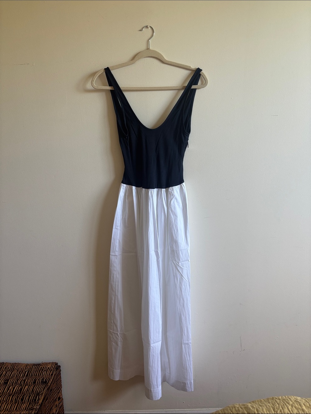 SOLID & STRIPED Navy and White Maxi Dress